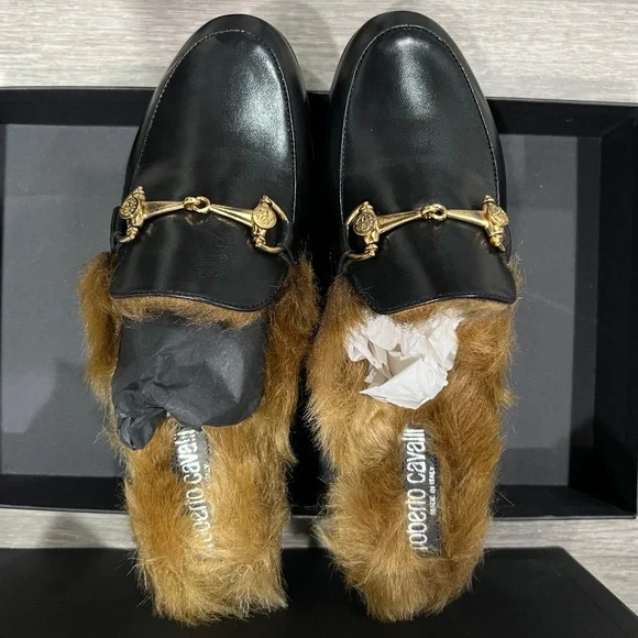 Roberto Cavalli Faux Fur Loafers Size 36EU - Picture 2 of 7